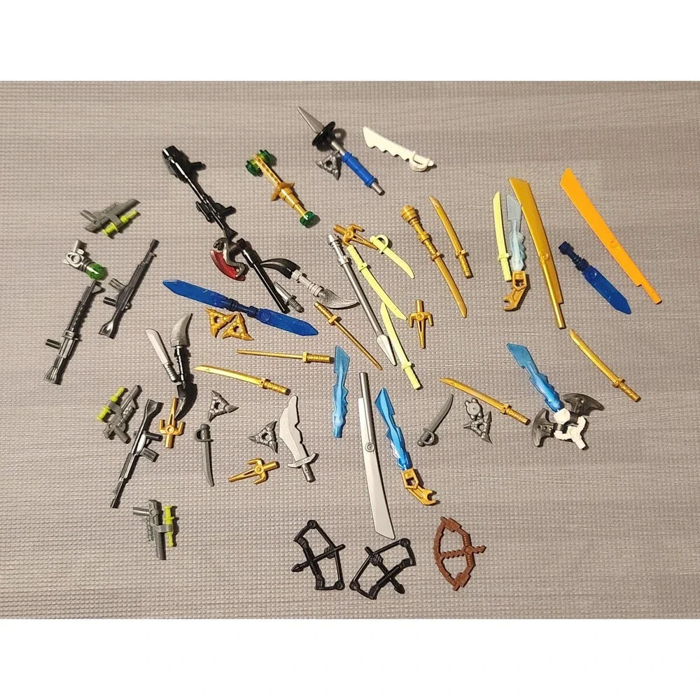 Lego Minifigure Weapon Accessory Lot Ninjago Star Wars Swords Blasters Bows Gear